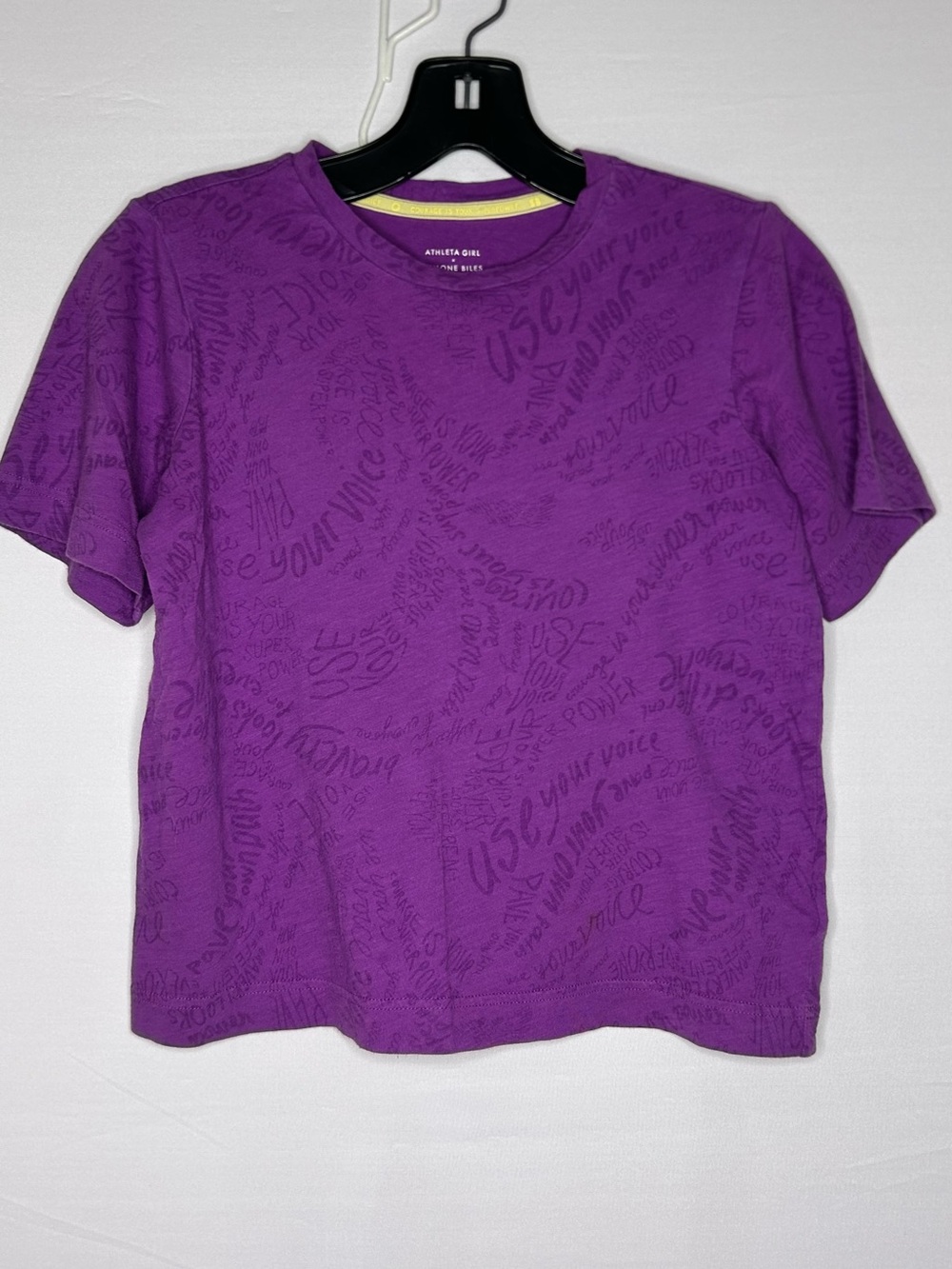 Athleta Girl Purple Simone Biles Graphic Tee